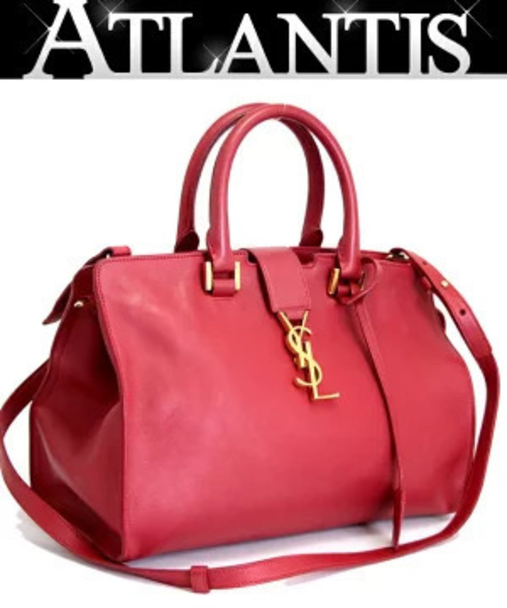 Saint Laurent Paris Cabas Bag Leather Red